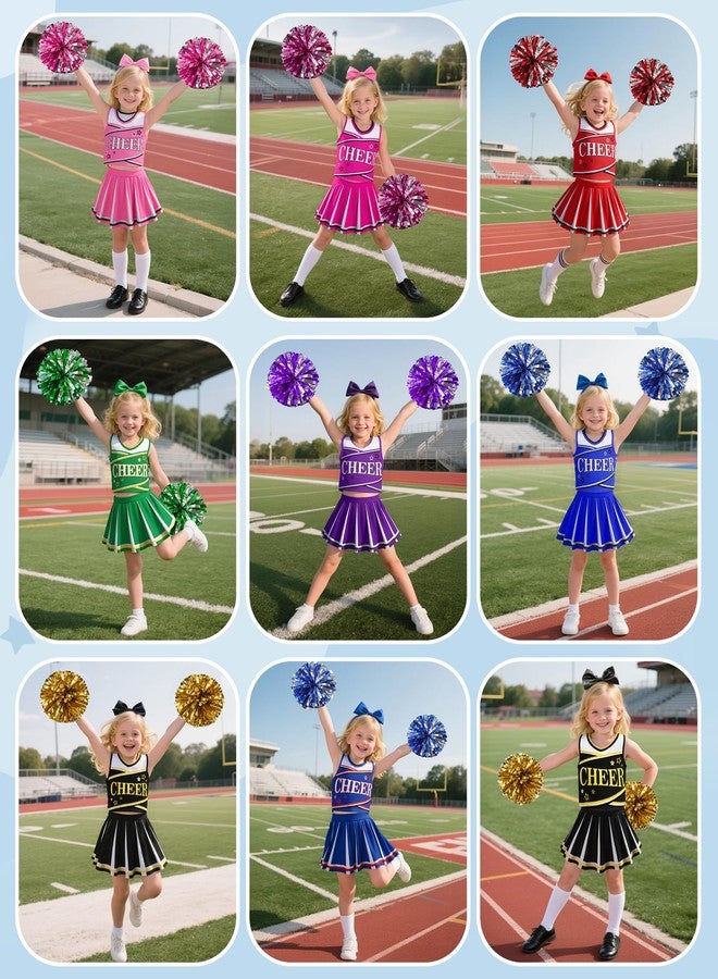 JenPen Cheerleader Costume for Cute Cheerleading Outfit Cheer Uniform for Halloween Dress Up with Accessories(M(5-7year),Rose Red) - Image 5